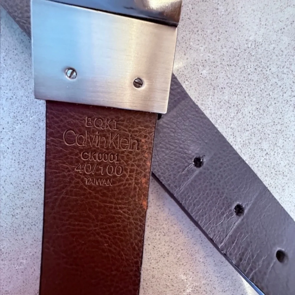 Men's Size 40 Calvin Klein BQK1 Size 40 Brown Belt